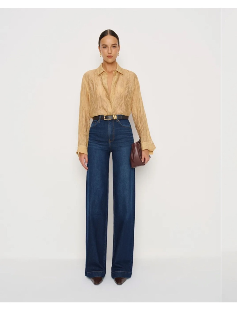 Reformation Bex Super Stretch high rise wide leg jeans 24
